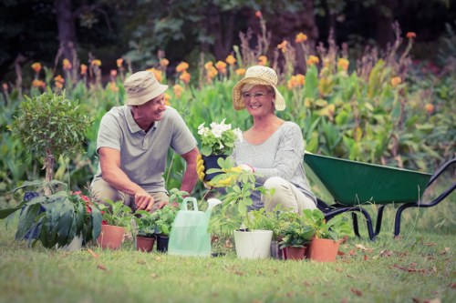 Professionals performing garden clearance in Feltham